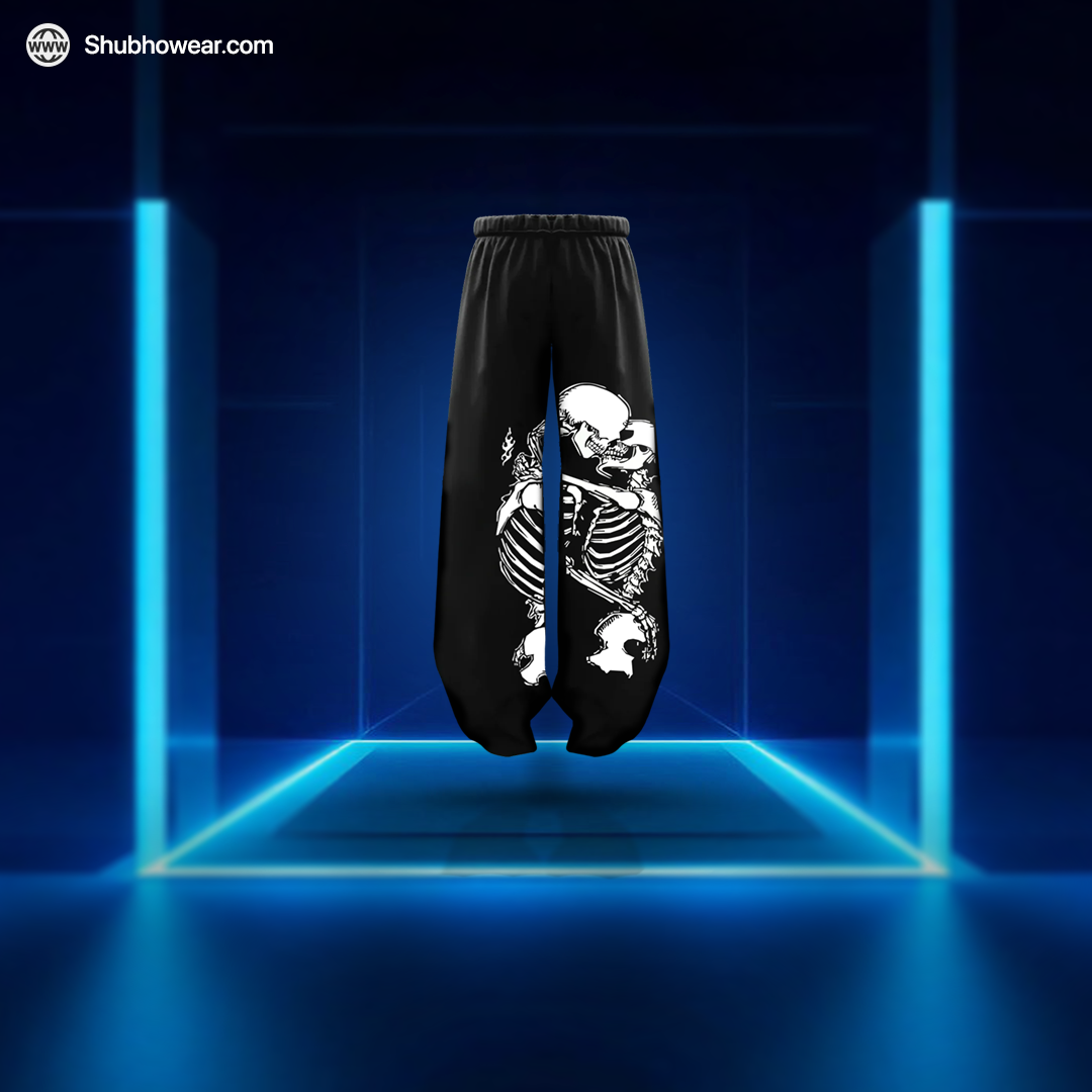 Skeleton Printed Baggy