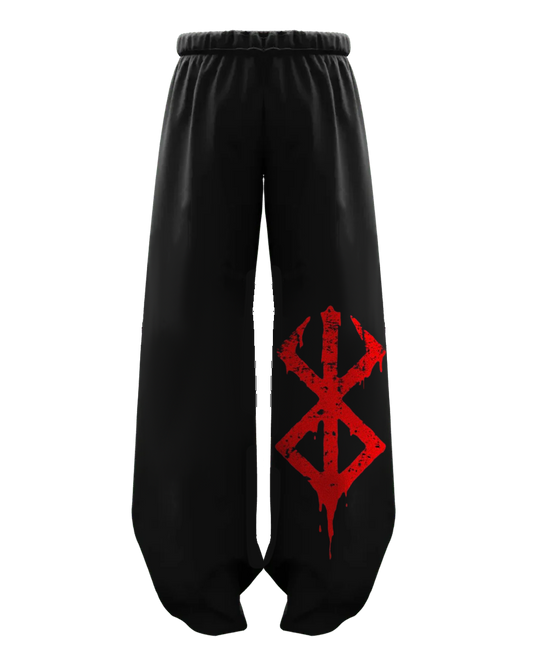 Dark Rune Streetwear Baggy Pants – Gothic Oversized Fit