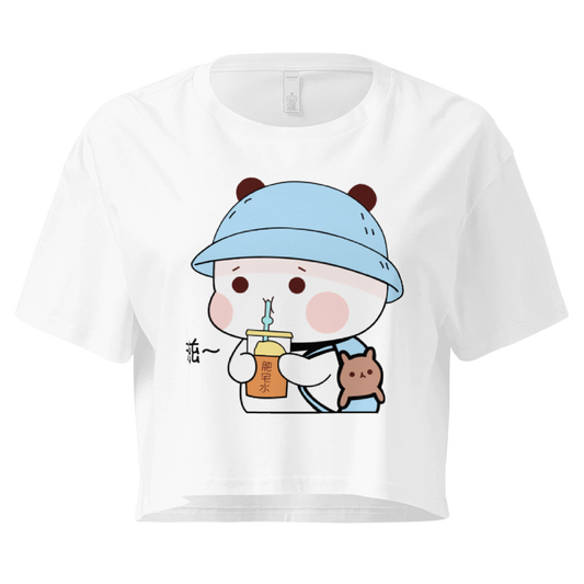 Kawaii Panda Kid Crop Top – Cute Anime-Style Cartoon Crop top