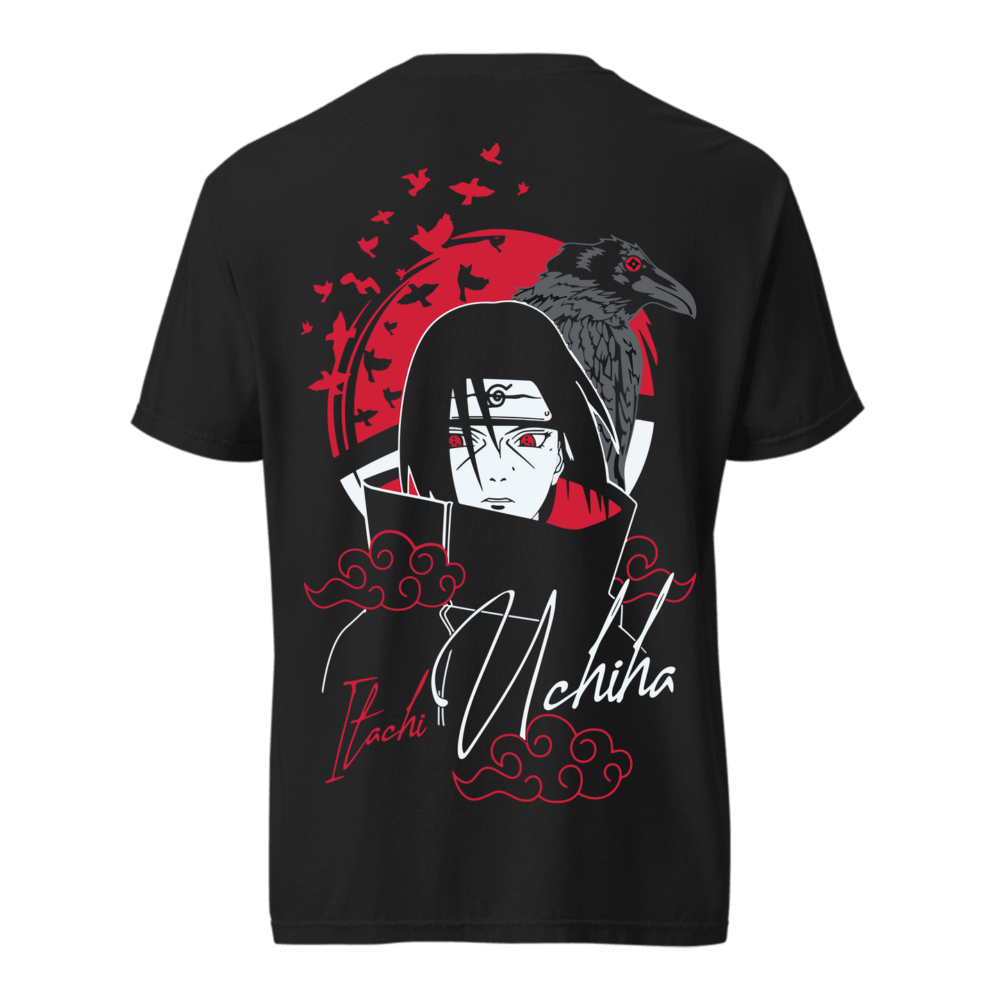 Itachi Uchiha T-Shirt – Akatsuki Crow Design | Naruto Anime Streetwear