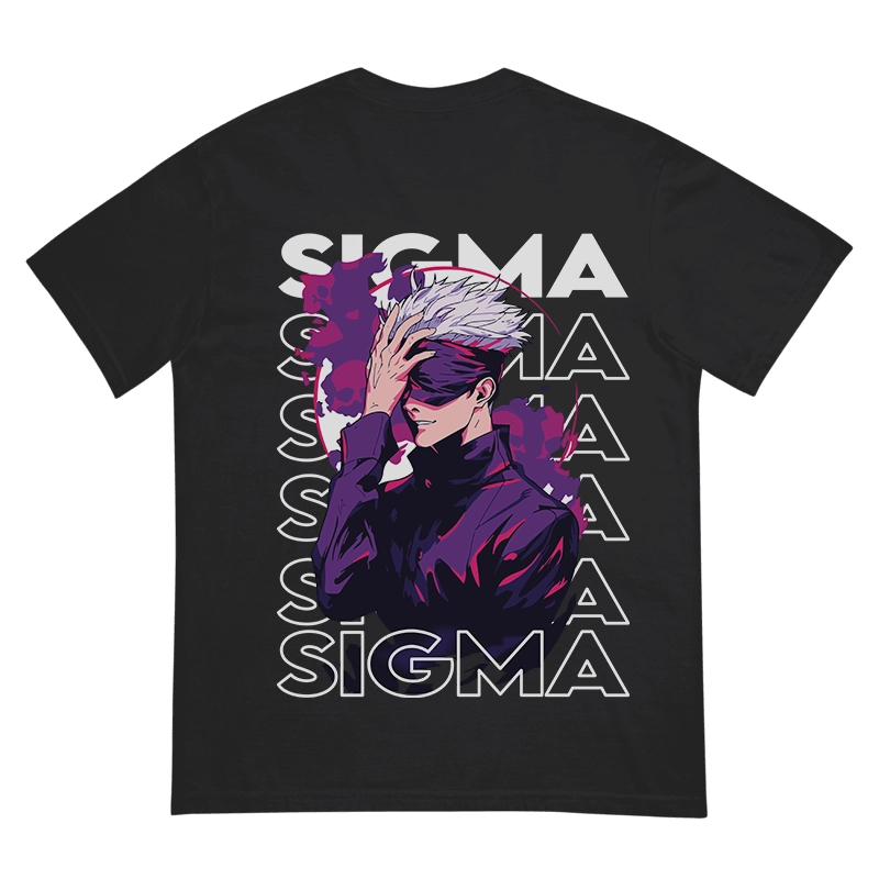 Sigma Anime T-Shirt – Bold Back Graphic Streetwear Tee