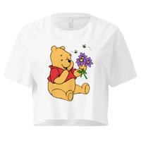 Winnie the Pooh Floral Crop Top– Cute Cartoon Graphic Crop Top