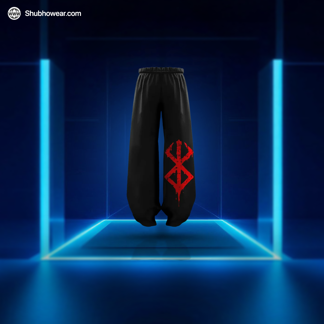 Dark Rune Streetwear Baggy Pants – Gothic Oversized Fit