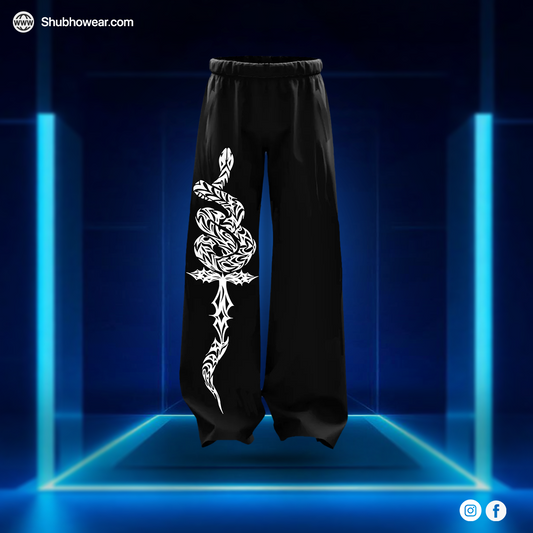 Unisex Straight Fit baggy pants - snake iconic design