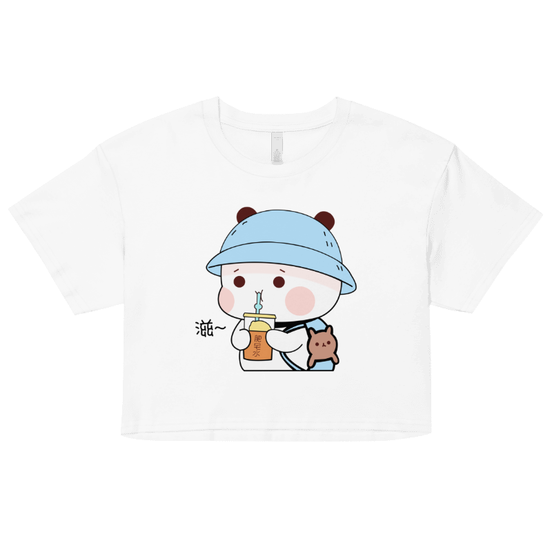 Kawaii Panda Kid Crop Top – Cute Anime-Style Cartoon Crop top