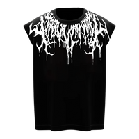 Men's Black Drip Gymvest – Death Metal Streetwear Vibe
