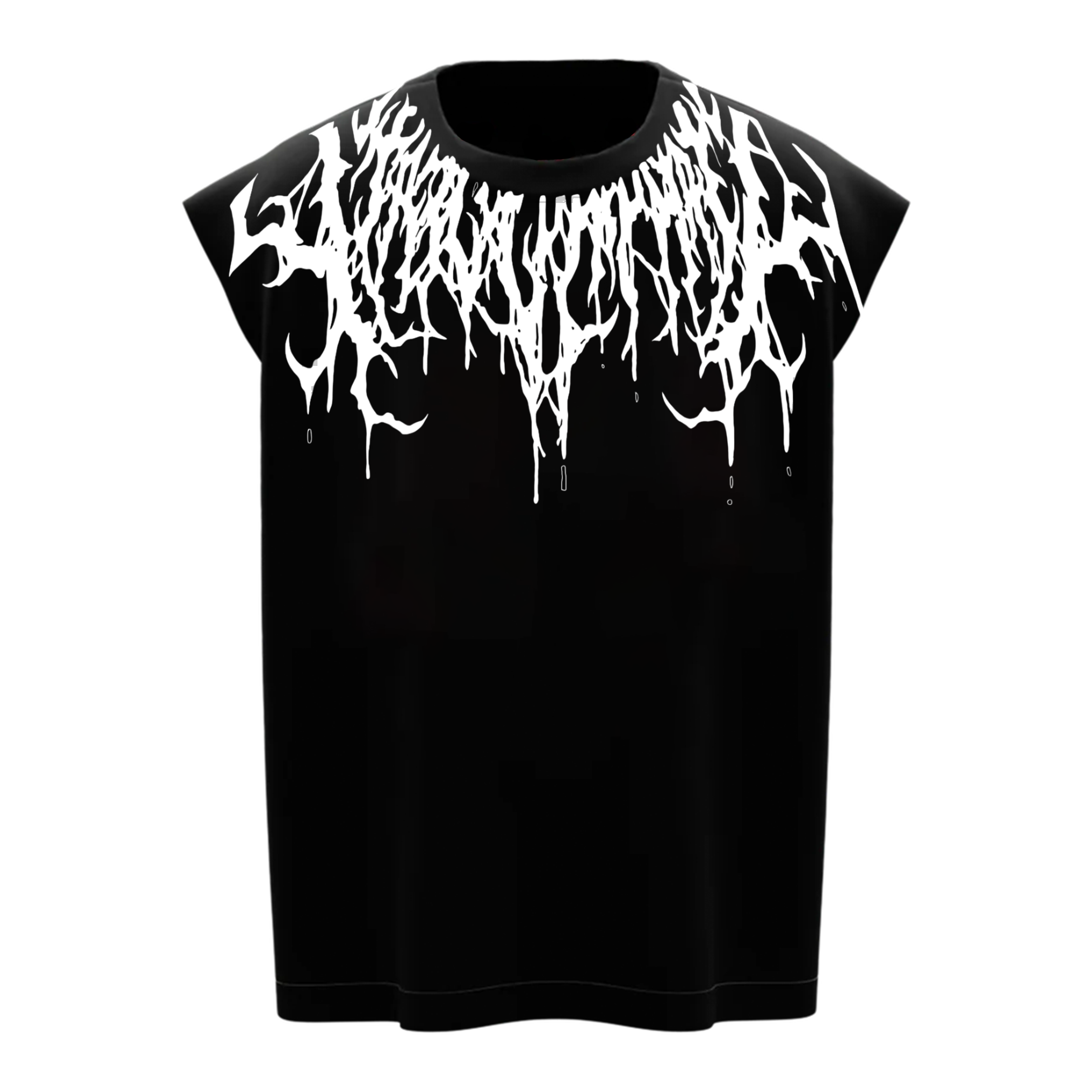 Men's Black Drip Gymvest – Death Metal Streetwear Vibe