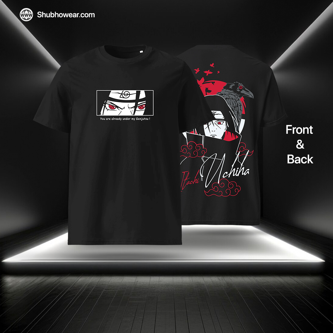 Itachi Uchiha T-Shirt – Akatsuki Crow Design | Naruto Anime Streetwear