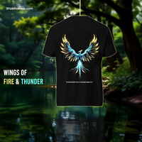 Wings of fire and thunder printed design - Oversized tees